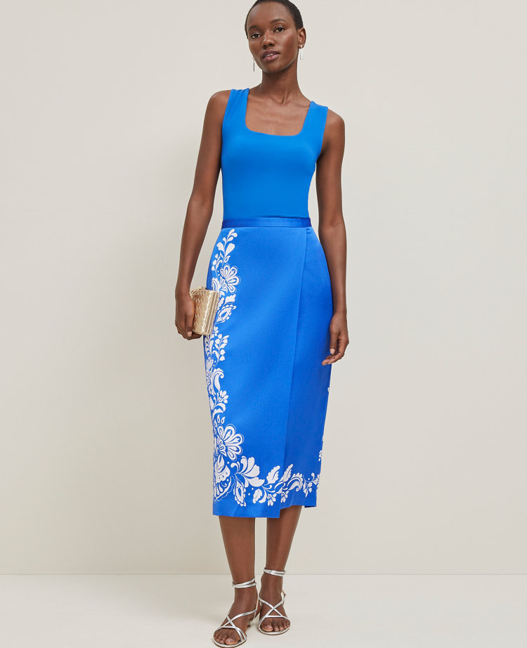 Satin Midi Wrap Skirt