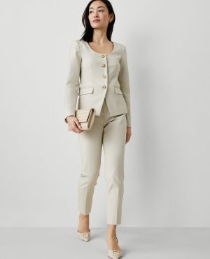 The Tall High Rise Everyday Ankle Pant in Stretch Cotton
