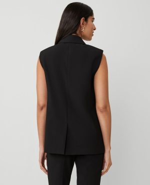 The Double Breasted Vest in Bi-Stretch