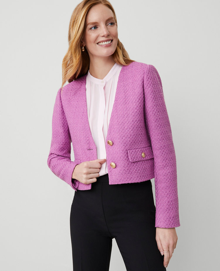 Petite Tweed Cropped Jacket