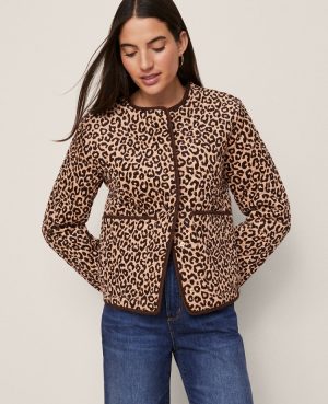 Weekend Collection Animal Print Quilted Jacket