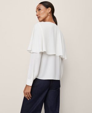Capelet Overlay Blouse