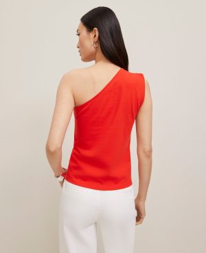 Petite Ruched One Shoulder Top