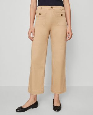 Petite Weekend Collection Sateen Patch Pocket Pant