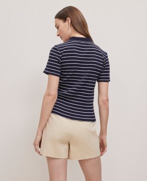 Petite Weekend Collection Striped Polo Shirt