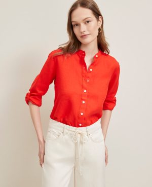 Petite Relaxed Linen Perfect Shirt