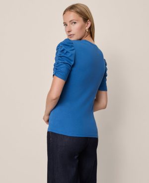 Weekend Collection Shirred Sleeve Top