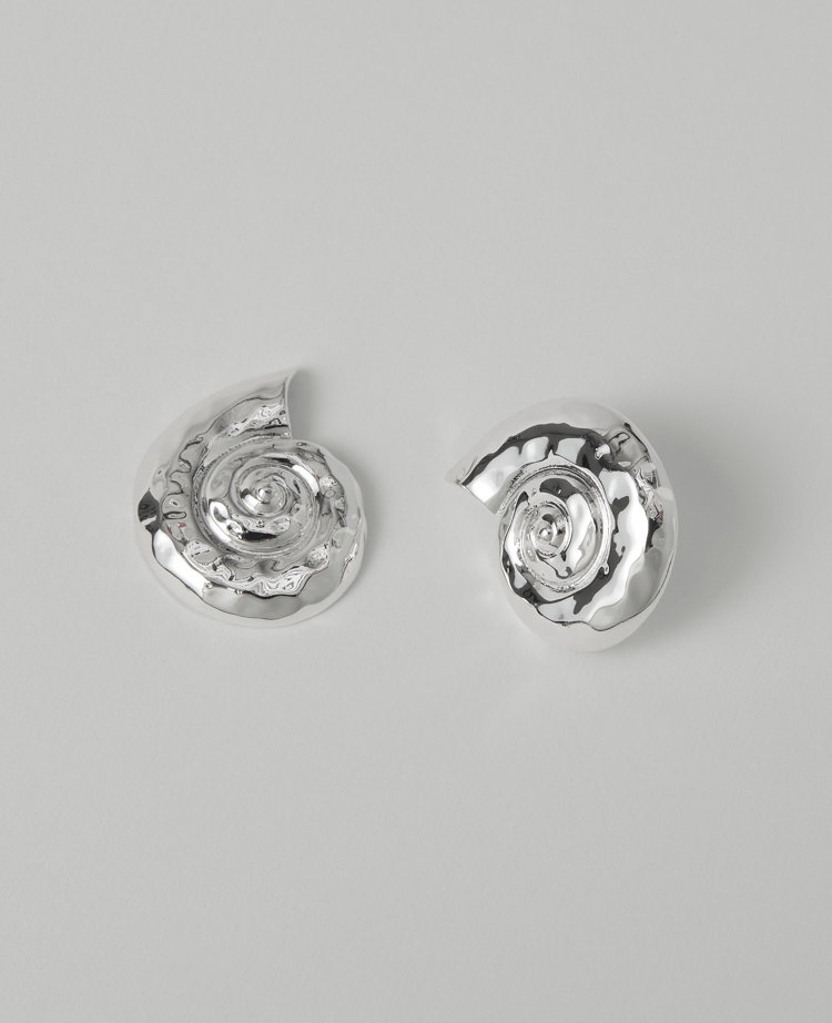 Textured Shell Stud Earrings