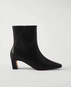 Leather Skinny Heel Bootie
