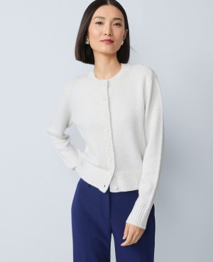 Shimmer Crew Neck Cardigan