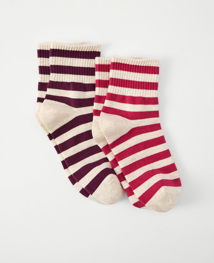 Weekend Collection Striped Ankle Sock Set