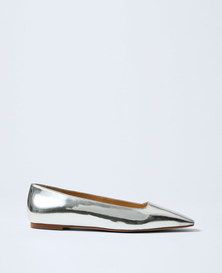 Metallic Leather Flat