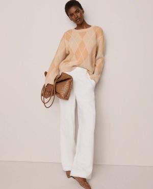 The Side Button Wide-Leg Pant
