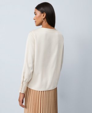 Petite Satin Boat Neck Popover