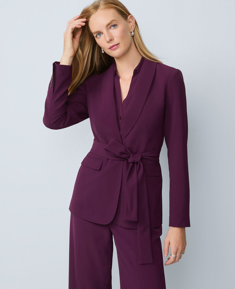 The Belted Shawl Collar Blazer