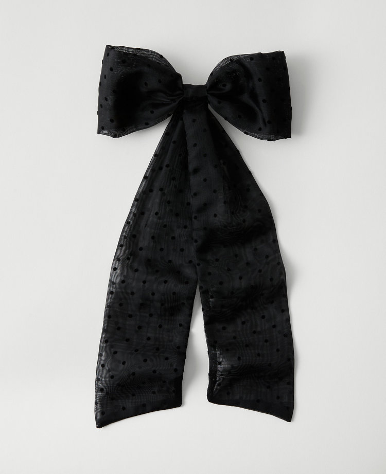 Velvet Dot Hair Bow