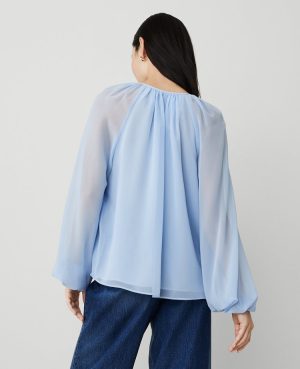 Ruffle Tie-Neck Popover