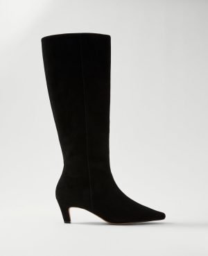 Skinny Heel Suede Tall Boot