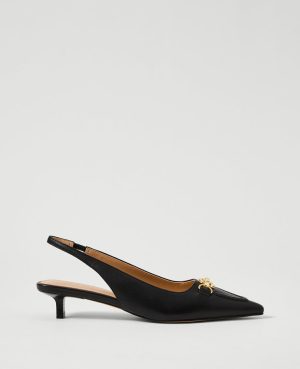 Horsebit Leather Slingback Pump