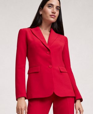 The Two-Button Blazer in Fluid Crepe