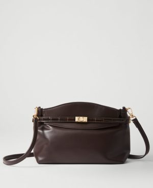 Croco Small Belted Clutch