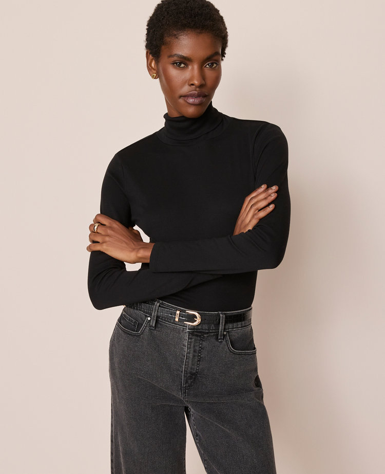 Petite Weekend Collection Turtleneck Top