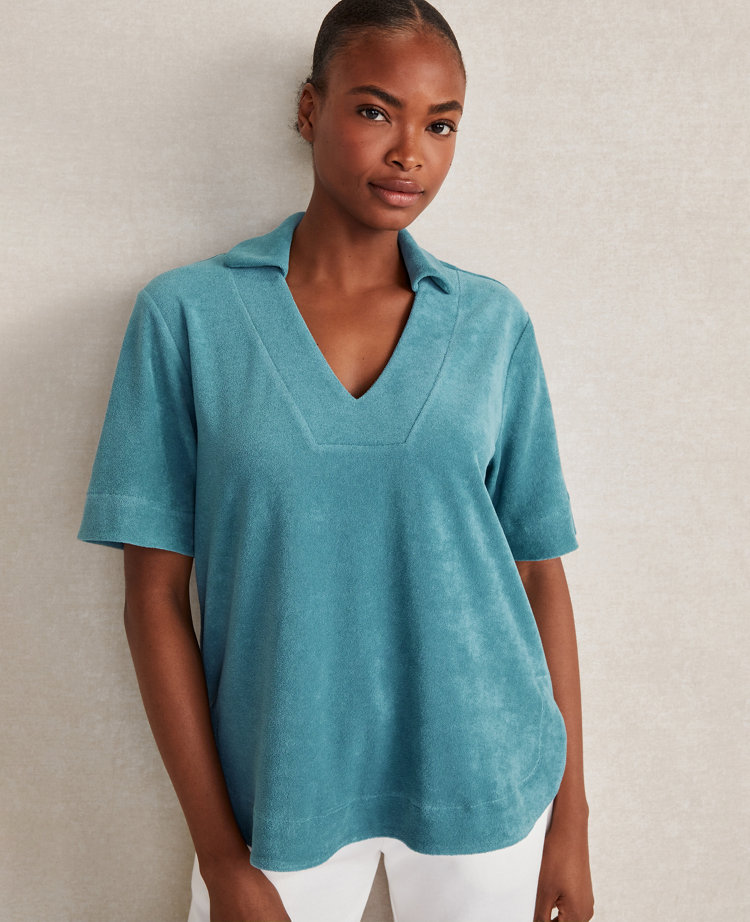 Haven Well Within Terrycloth V-Neck Top