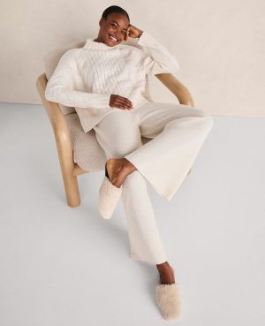 Haven Well Within Cashmere Rib Knit Wide Leg Pants