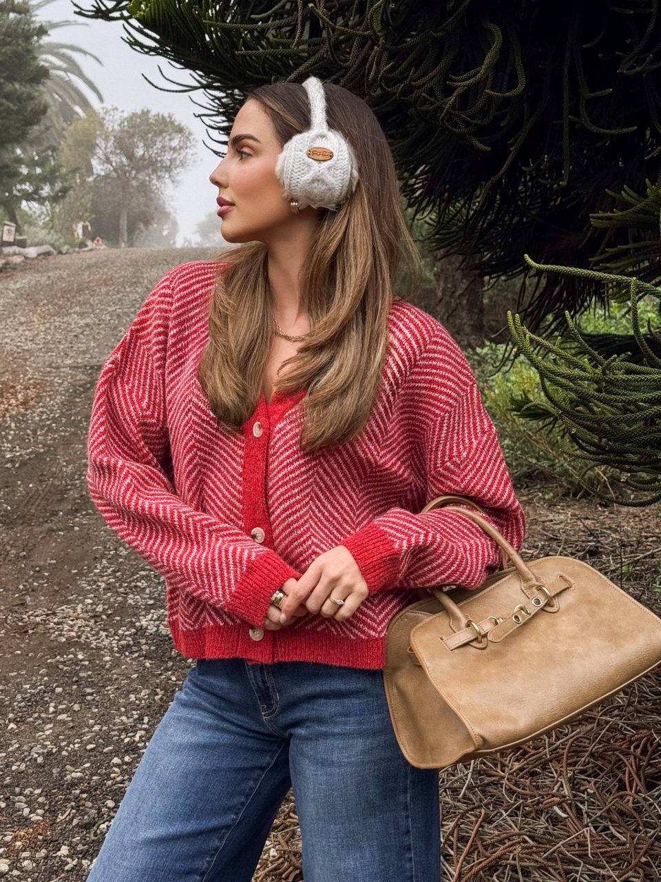 Cranberry Button Knit Sweater