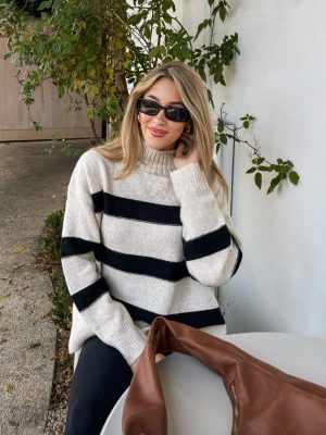 Camille Stripe Knit Sweater