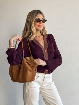Sugar Plum Ribbed Knit Sweater