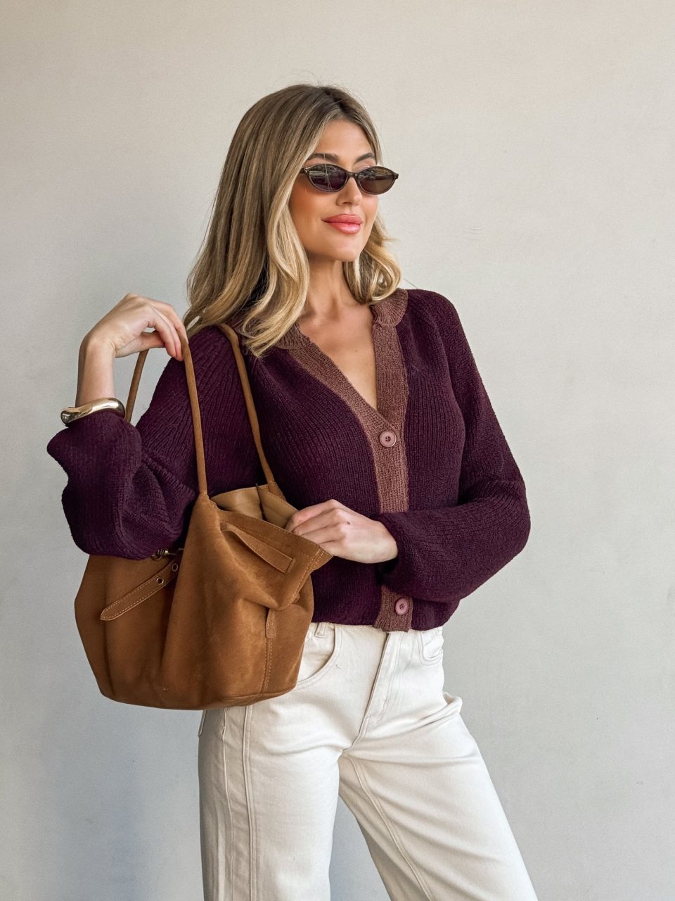Sugar Plum Ribbed Knit Sweater