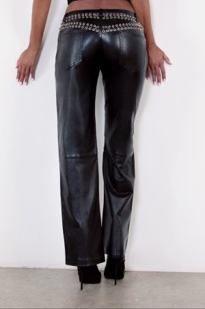 JOSEPHINA PANT – BLACK LEATHER